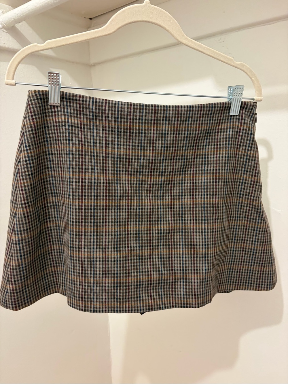 GAP Brown Plaid A-Line Mini Skirt